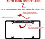 YIMU Backup Camera Vehicle Reversing for Car/SUV/Pickup/Truck/Van/RV/Trailer Single Power Rear View System Driving/Reversing Use IP69 Waterproof Night Vision License Plate Frame Backup Camera - Image 4