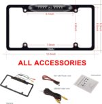 YIMU Backup Camera Vehicle Reversing for Car/SUV/Pickup/Truck/Van/RV/Trailer Single Power Rear View System Driving/Reversing Use IP69 Waterproof Night Vision License Plate Frame Backup Camera - Image 6