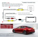 YIMU Backup Camera Vehicle Reversing for Car/SUV/Pickup/Truck/Van/RV/Trailer Single Power Rear View System Driving/Reversing Use IP69 Waterproof Night Vision License Plate Frame Backup Camera - Image 7