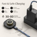 Compatible with Oura Ring Gen3 Charger Size 8, Fast and Safe Charging Dock with USB-C Cable, Travel-Friendly Design for Smart Ring (Black) - Image 6