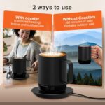 vsitoo S3PRO Rechargeable Heated Coffee Mug, 14oz, Self Heating with Lid and Spoon, APP & Manual Controlled, Smart Mug Warmer with 90 Min Battery Life, Black - Image 4