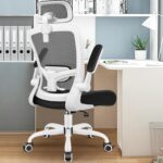 FelixKing Ergonomic Office Chair, Headrest Desk Chair with Adjustable Lumbar Support, Home Office Swivel Task Chair with High Back and Armrest, Adjustable Height Gaming Chair (White) - Image 3