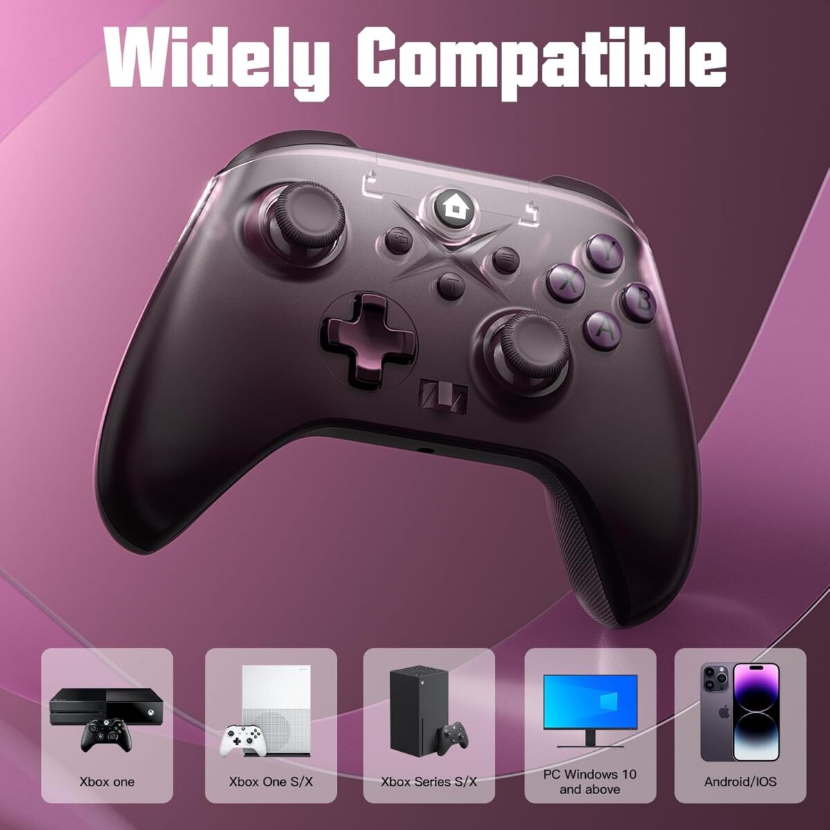 Dinosoo Wireless Controller for Xbox Series X/S/Xbox One, PC, Dual Vibration TURBO Function Headphone Jack Macro Function Phantom Magenta - Upgrading with a PC before connecting to Xbox - Image 4