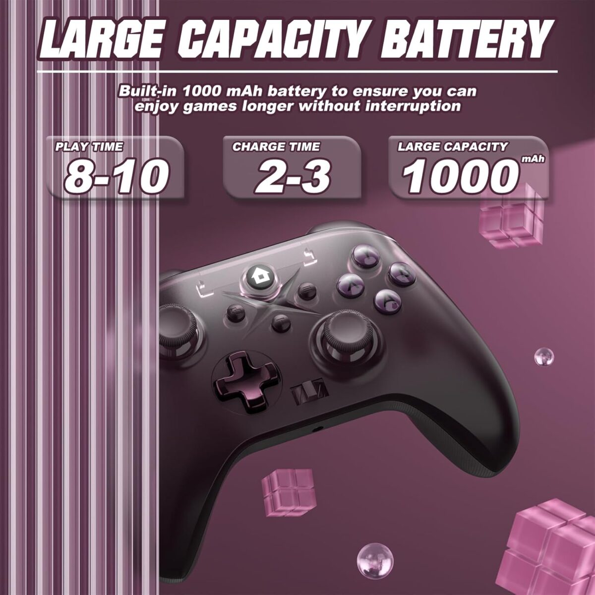 Dinosoo Wireless Controller for Xbox Series X/S/Xbox One, PC, Dual Vibration TURBO Function Headphone Jack Macro Function Phantom Magenta - Upgrading with a PC before connecting to Xbox - Image 5