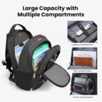 CROSSGEAR Travel Laptop Backpack for Man Water Resistant Laptop Bookbag 15.6 inch Business Work Computer Backpacks 29L Casual Daypack for Men Women, Black - Image 3