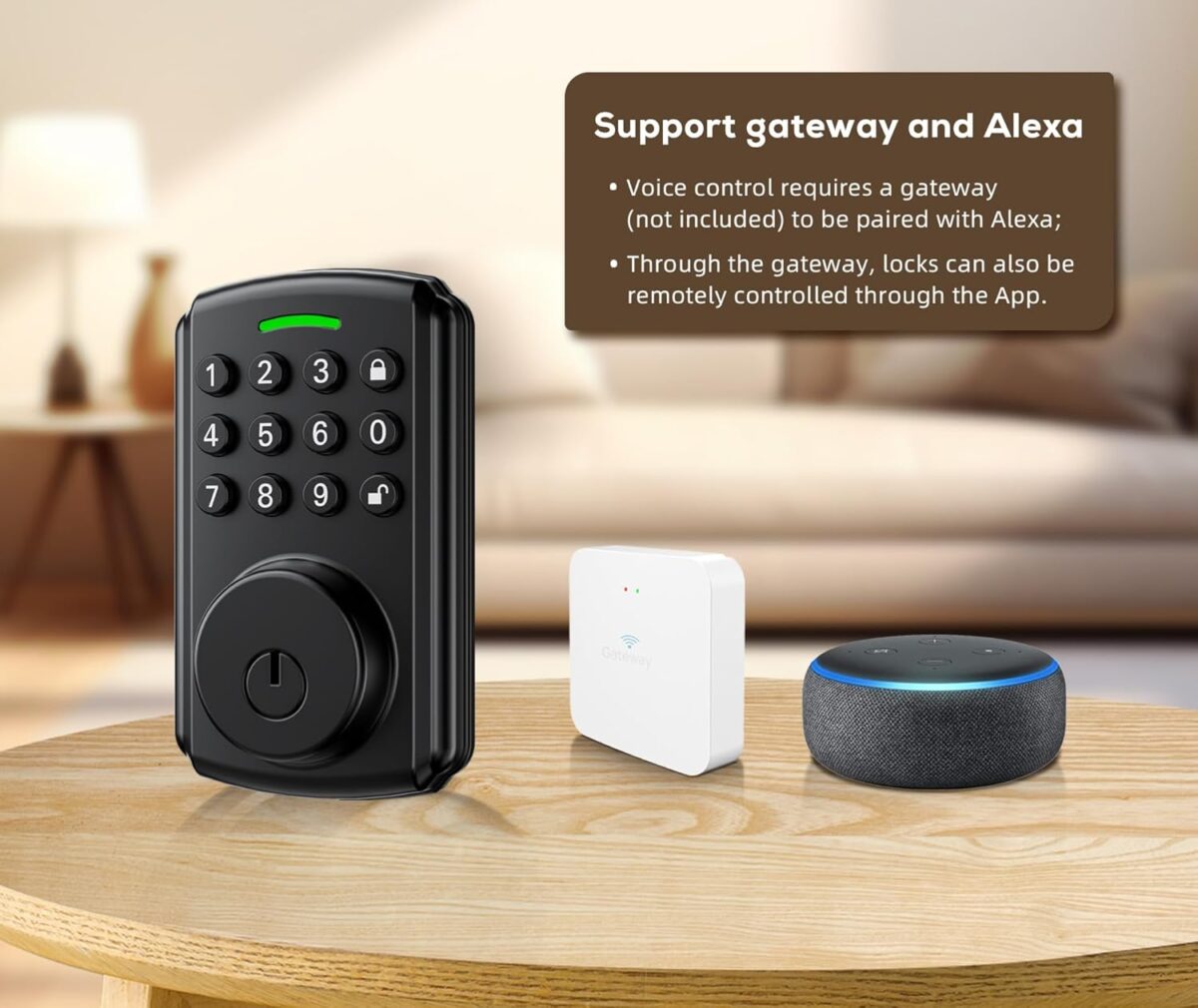 Keyless Entry Door Lock | APP Available But Not Required | Work with Gateway, Alexa and Google As | IP65 Waterproof | Deadbolt Smart Locks for Front Door | Auto Lock - Image 9