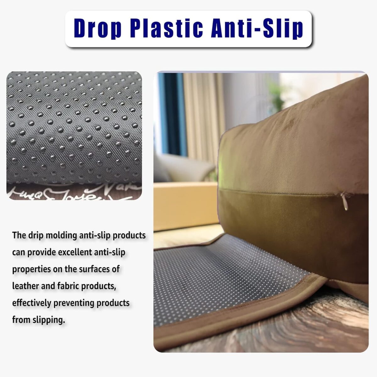 Velvet Recliner Head Pillow with Non-Slip Base - Adjustable Neck Support for Pain Relief in Home, Office and Travel (Brown) - Image 4