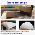 Velvet Recliner Head Pillow with Non-Slip Base - Adjustable Neck Support for Pain Relief in Home, Office and Travel (Brown) - Image 6