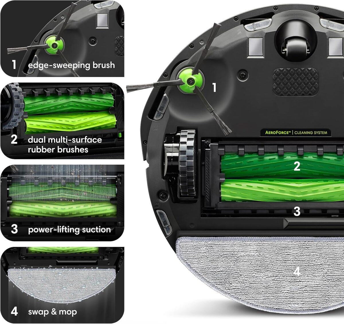 iRobot Roomba Combo j5 Robot Vacuum & Mop – Identifies and Avoids Obstacles Like Pet Waste & Cords, Clean by Room with Smart Mapping, Works with Alexa, Ideal for Pet Hair, Roomba Combo J5 - Image 7