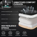 Gaming Chair,Ergonomic Massage Computer Office Desk Chair with Footrest,Pocket Spring Cushion,Reclining Leather Adjustable Gamer Chair with Headrest and Lumbar Support,Black - Image 5