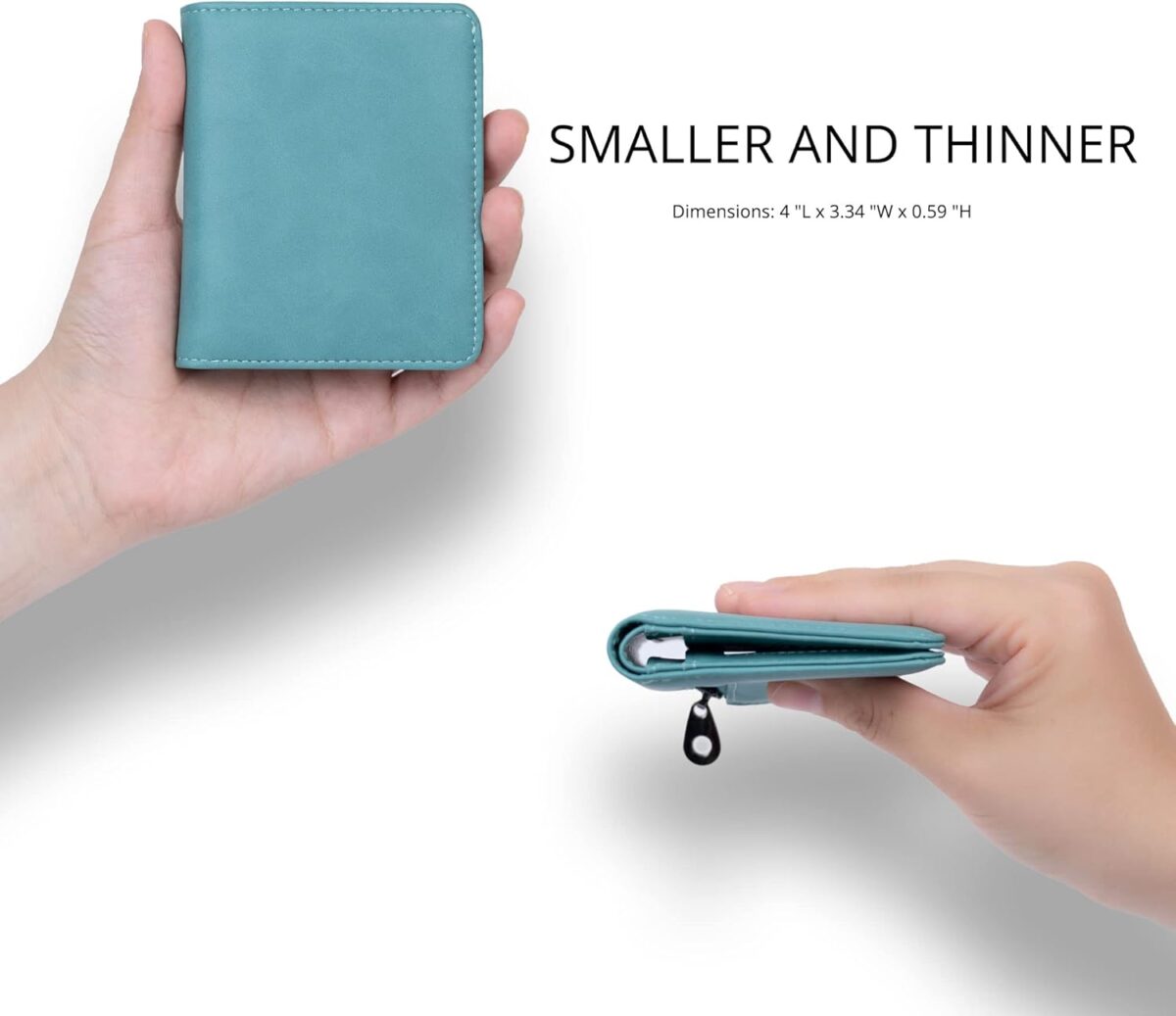Alldaily Small RFID Wallet for Women Slim Compact Bifold Pocket Ladies Travel Mini Purse (Purist Blue) - Image 3