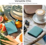 Alldaily Small RFID Wallet for Women Slim Compact Bifold Pocket Ladies Travel Mini Purse (Purist Blue) - Image 4