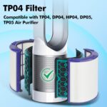 TP04 Replacement Filter for Dyson Air Purifier TP04 HP04 DP04 Pure Cool Fan Hot Tower Fan, 360 Combi Glass HEPA + 2-IN-1 HEPA Filters for TP04 Purifying Tower Fan - Image 3
