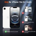 SUPFINE Magnetic for iPhone 16e Case 2025 (Compatible with MagSafe)(Military Grade Drop Protection) Slim Translucent Matte Shockproof with Anti-Fingerprint Phone Case,Black - Image 3