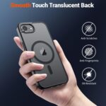 SUPFINE Magnetic for iPhone 16e Case 2025 (Compatible with MagSafe)(Military Grade Drop Protection) Slim Translucent Matte Shockproof with Anti-Fingerprint Phone Case,Black - Image 7