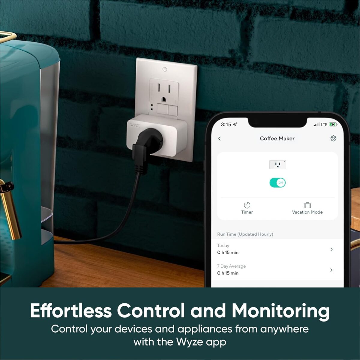 Wyze Plug, 2.4GHz WiFi Smart Plug, Compatible with Alexa, Google Assistant, IFTTT, No Hub Required, Four-Pack, White - Image 3
