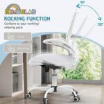 Mimoglad Ergonomic High Back Mesh Office Chair, Adjustable Lumbar Support, Thickened Seat Cushion (Modern, Ivory White) - Image 4