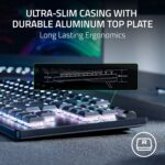 Razer DeathStalker V2 Pro TKL Wireless Gaming Keyboard: Low Profile Optical Switches Linear Red - HyperSpeed Wireless & Bluetooth - Chroma RGB - Up to 200 Hr Battery Snap Tap - Image 6