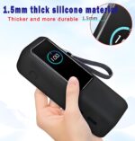 1 Pack Thick 1.5mm Silicone Case for Anker Zolo Power Bank (25000mAh 165W) - Protective Cover for Anker Laptop Portable Charger 165w, Full - wrap Protection with Precise Port Cutouts (Black) - Image 6