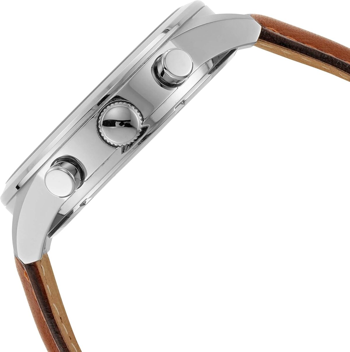 Flynn Chronograph Brown Leather Watch - Image 5