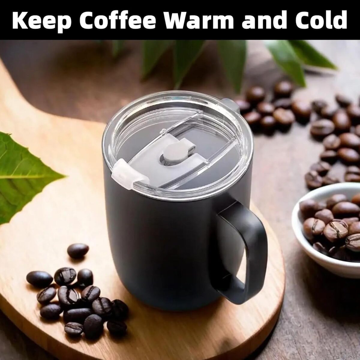 2pcs Coffee Mug Lid Replacement for 14oz Ember Temperature Control Smart Mug 2, No Spill and Insulation Lid with Sealing Silicone Ring, Tritan Material, BPA-Free (14oz, White) - Image 5
