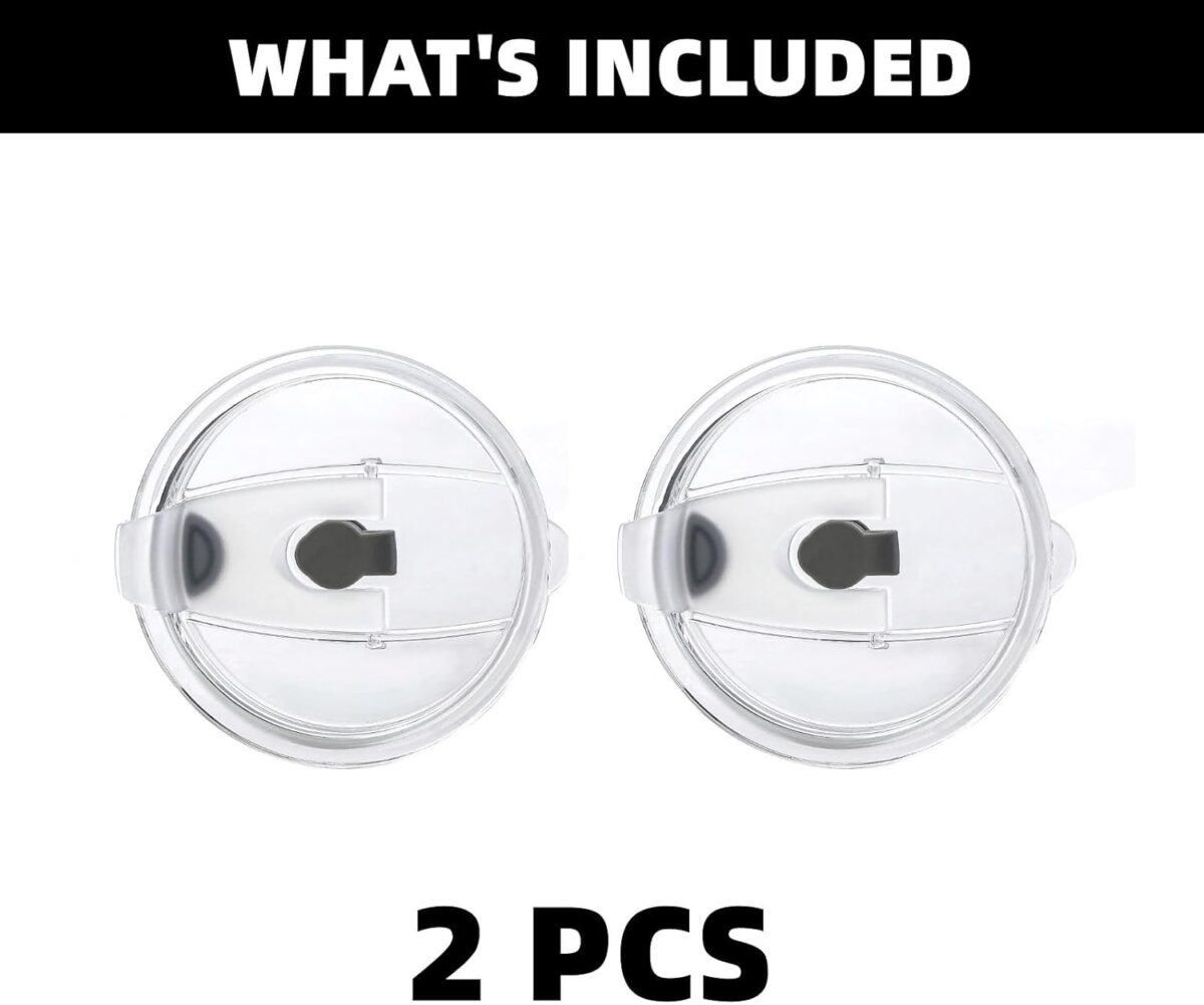 2pcs Coffee Mug Lid Replacement for 14oz Ember Temperature Control Smart Mug 2, No Spill and Insulation Lid with Sealing Silicone Ring, Tritan Material, BPA-Free (14oz, White) - Image 7