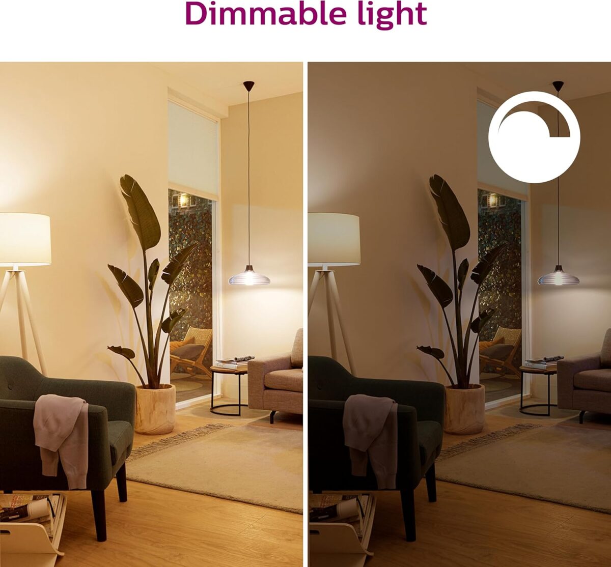 Philips 40-Watt Equivalent B12 LED Smart Wi-Fi Tuneable White Light Bulb Powered by WiZ with Bluetooth (4-Pack) - Image 8