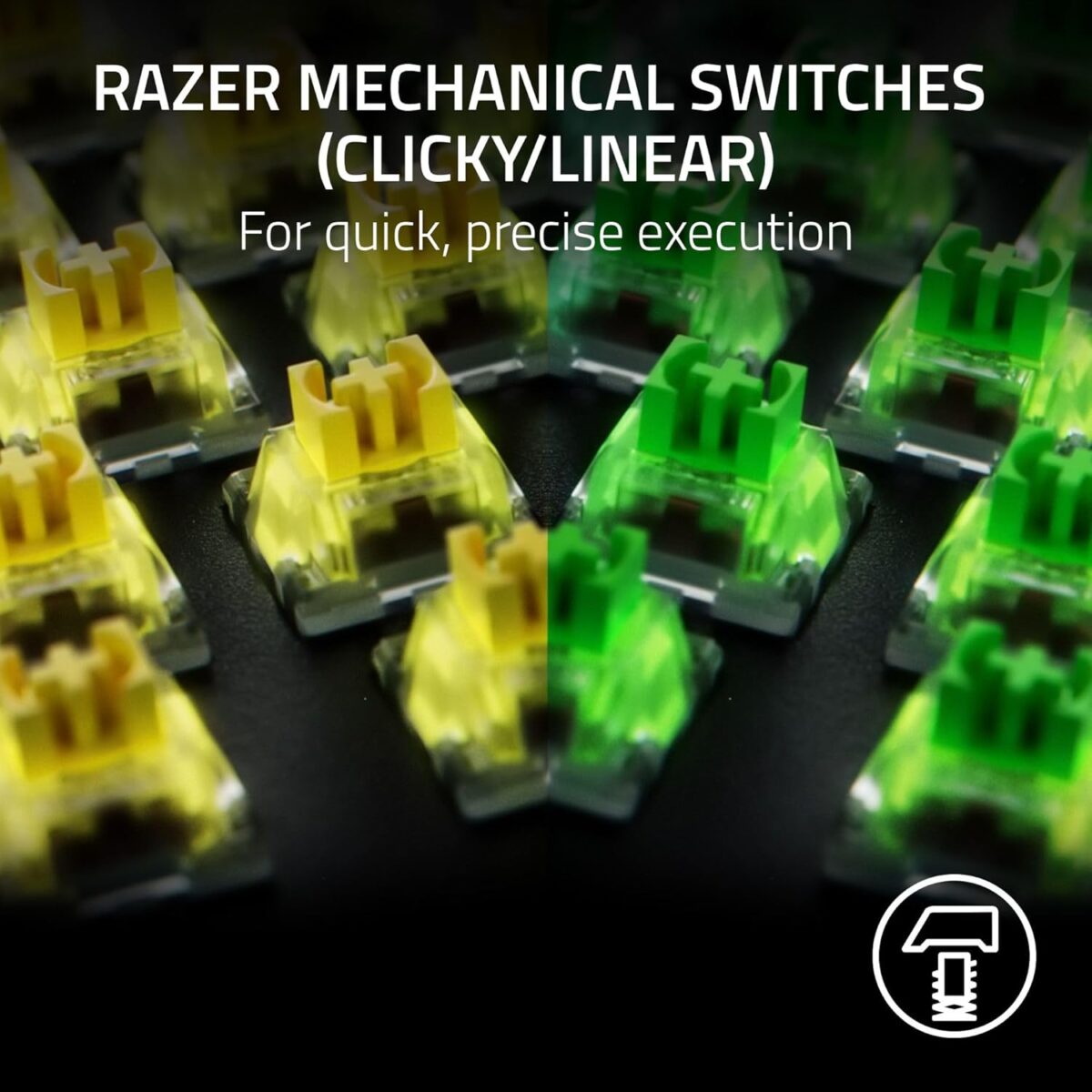 Razer BlackWidow V4 X Mechanical Gaming Keyboard: Yellow Switches Linear & Silent - 6 Macro Keys - Chroma RGB - Doubleshot ABS Keycaps - Roller & Media Keys Snap Tap - Image 3