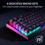 Razer BlackWidow V4 X Mechanical Gaming Keyboard: Yellow Switches Linear & Silent - 6 Macro Keys - Chroma RGB - Doubleshot ABS Keycaps - Roller & Media Keys Snap Tap - Image 4