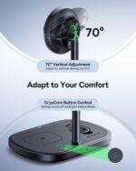 Baseus 3 in 1 Wireless Charger Stand, Qi2 Certified 15W Cooling Magnetic Charging Station, MagSafe-Compatible iPhone Charger for iPhone16/15, Apple Watch, AirPods - 45W Adapter Included - Image 4