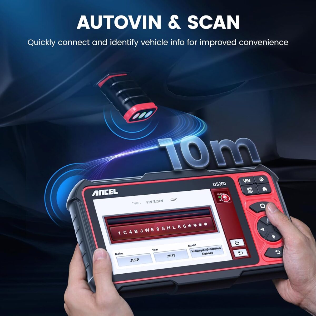 ANCEL DS300 Professional Bidirectional Scanner – All Systems Diagnostic Tool with 30+ Services, Wireless OBD2 Scanner, FCA Autoauth & 3-Year Updates for Cars, Trucks - Image 9