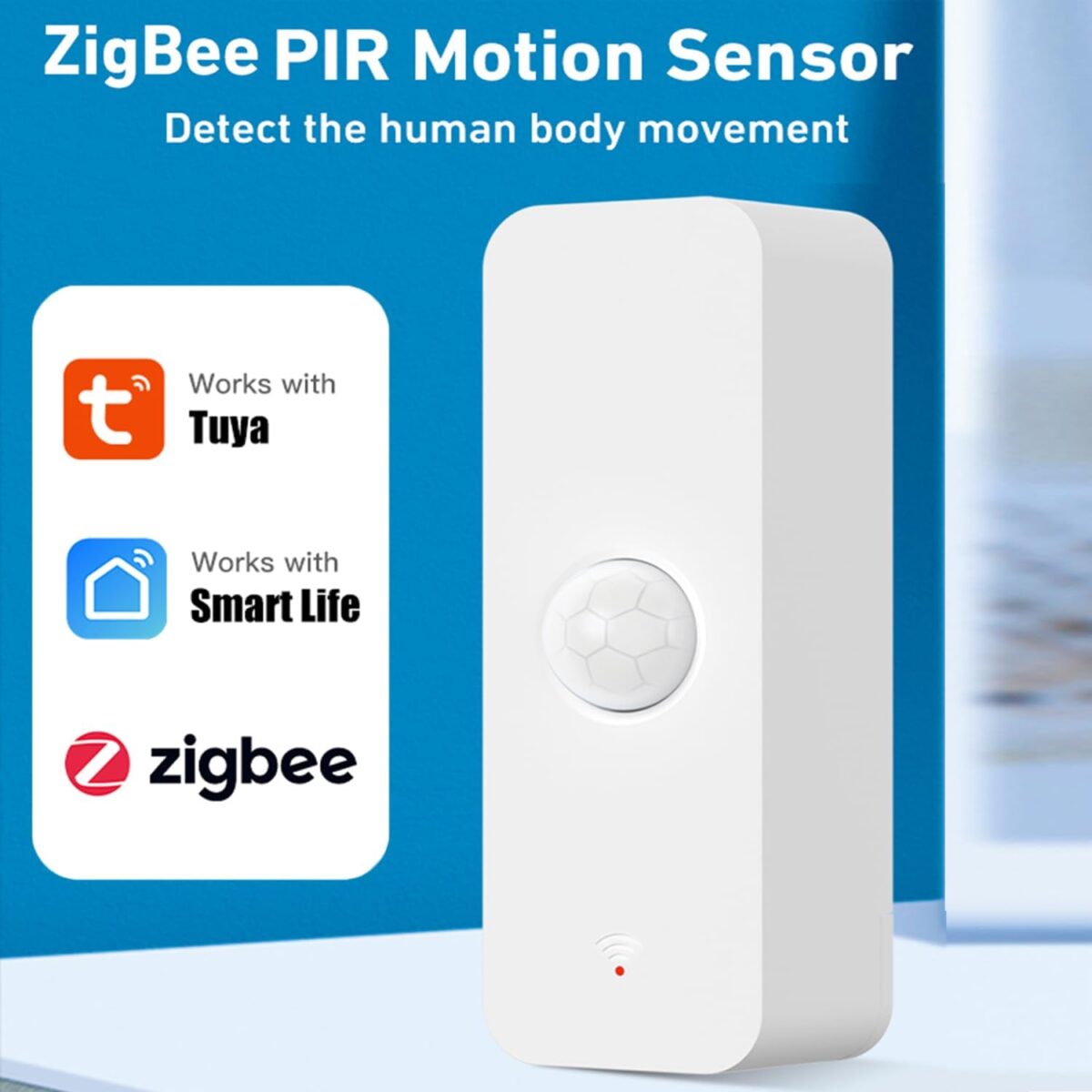 Zigbee Smart Motion Sensor: Wireless PIR Indoor Motion Detector with App Alerts, Tuya Zigbee Hub Required, Smart Home Security Burglar Alarm for Home Automation, Compatible with Alexa (1Pack) - Image 3