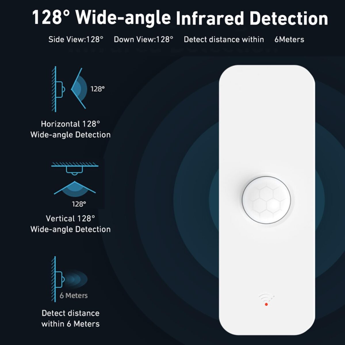 Zigbee Smart Motion Sensor: Wireless PIR Indoor Motion Detector with App Alerts, Tuya Zigbee Hub Required, Smart Home Security Burglar Alarm for Home Automation, Compatible with Alexa (1Pack) - Image 5