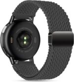 22mm Magnetic Braided Nylon Band Compatible With Garmin Venu 3 Watch Band/Venu 2/Vivoactive 4, Quick Release Stretchy Strap Replacement for Forerunner 265/255/255 Music - Image 3