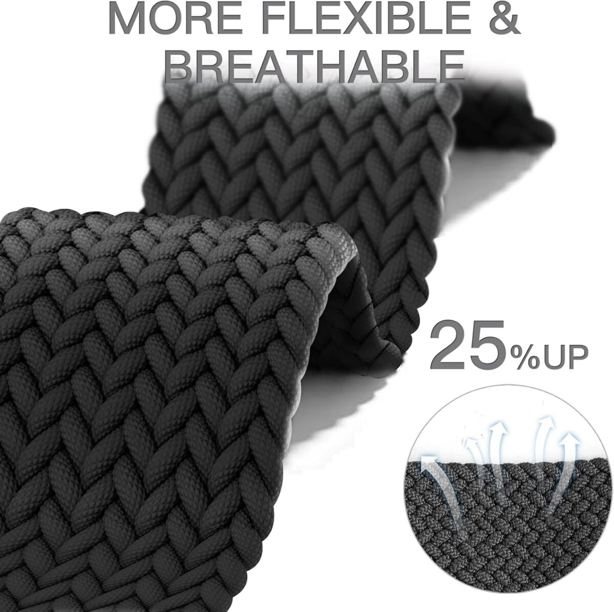 22mm Magnetic Braided Nylon Band Compatible With Garmin Venu 3 Watch Band/Venu 2/Vivoactive 4, Quick Release Stretchy Strap Replacement for Forerunner 265/255/255 Music - Image 4