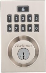 Kwikset 914 Contemporary Keypad SmartCode Electronic Deadbolt Smart Lock featuring SmartKey Security and ZigBee 3.0 Technology in Satin Nickel - Image 3