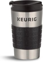 Keurig K-Express Coffee Maker, Single Serve K-Cup Pod Coffee Brewer, Black, 12.8” L x 5.1” W x 12.6” H & Travel Mug Fits K-Cup Pod Coffee Maker, 1 Count (Pack of 1), Stainless Steel - Image 4
