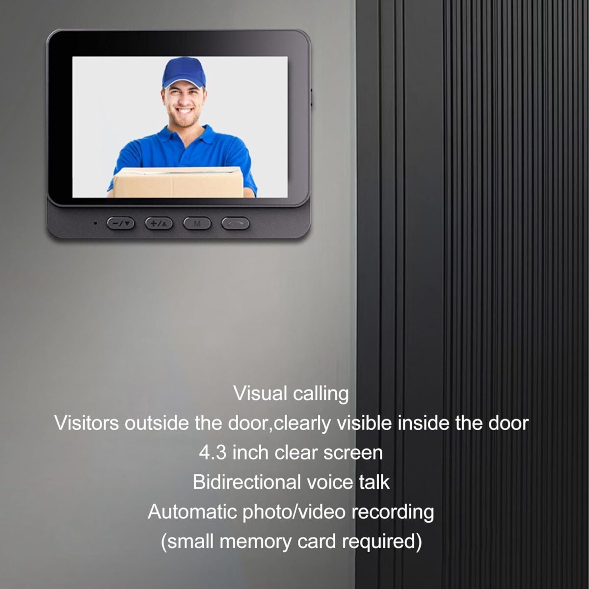 Video Doorbell Camera with Monitor, 1080P HD Wide Angle Smart Video Doorbell Support 2 Way Talk, NightVision Remote Doorbell Camera for Home Security - Image 9