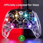 HyperX Clutch Gladiate RGB – Wired Controller, Officially Licensed by Xbox, Programmable RGB Lighting, Dual Trigger Locks, Programmable Buttons, Dual Rumble Motors, Clear - Image 3