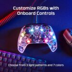 HyperX Clutch Gladiate RGB – Wired Controller, Officially Licensed by Xbox, Programmable RGB Lighting, Dual Trigger Locks, Programmable Buttons, Dual Rumble Motors, Clear - Image 4