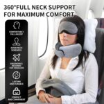 New Neck Pillow for Travel Pillows Airplanes Traveling bitmore Travel dreamshore Turtle Reduce Neck Shoulder Back discomfort Caused Pillows for Extra Luggage Sleeping Travel Car Office. - Image 3