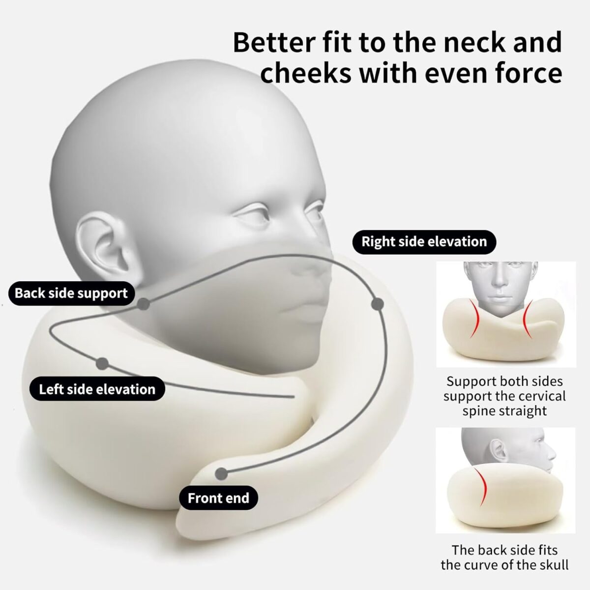 New Neck Pillow for Travel Pillows Airplanes Traveling bitmore Travel dreamshore Turtle Reduce Neck Shoulder Back discomfort Caused Pillows for Extra Luggage Sleeping Travel Car Office. - Image 5