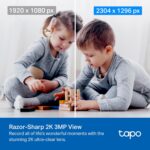 TP-Link Tapo 2K Pan/Tilt Security Camera for Baby Monitor, Dog Camera w/Motion Detection, 2-Way Audio, Siren, Night Vision, Cloud & SD Card Storage, Works with Alexa & Google Home, 2-Pack (C210P2) - Image 5