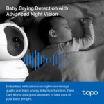 TP-Link Tapo 2K Pan/Tilt Security Camera for Baby Monitor, Dog Camera w/Motion Detection, 2-Way Audio, Siren, Night Vision, Cloud & SD Card Storage, Works with Alexa & Google Home, 2-Pack (C210P2) - Image 7
