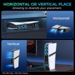 Cooling Fan for PS5 Pro, Efficient Cooler Fan with Adjustable Speed/LED Light, Temperature-Controlled PS5 PRO Cooling Accessories with USB 3.0 Port - Image 8