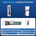 Cooling Fan for PS5 Pro, Efficient Cooler Fan with Adjustable Speed/LED Light, Temperature-Controlled PS5 PRO Cooling Accessories with USB 3.0 Port - Image 10