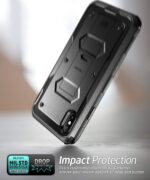 i-Blason Case for iPhone Xs Max 2018 Release, Built in Screen Protector Armorbox Full Body Heavy Duty Protection Kickstand Shock Reduction Case (Black), 6.5" - Image 4
