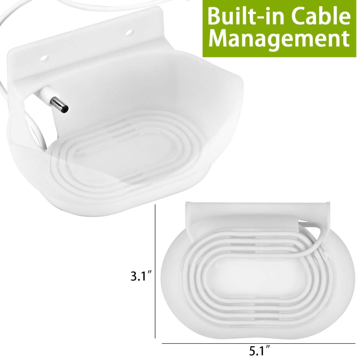 LeongLzt Ouligei Google Nest Audio Speaker Wall Mount/Bracket, in-Built Cable Management System & Easy Installation Speaker Holder Shelf Stand - Elegant & Durable Space Saving Accessory - Image 3
