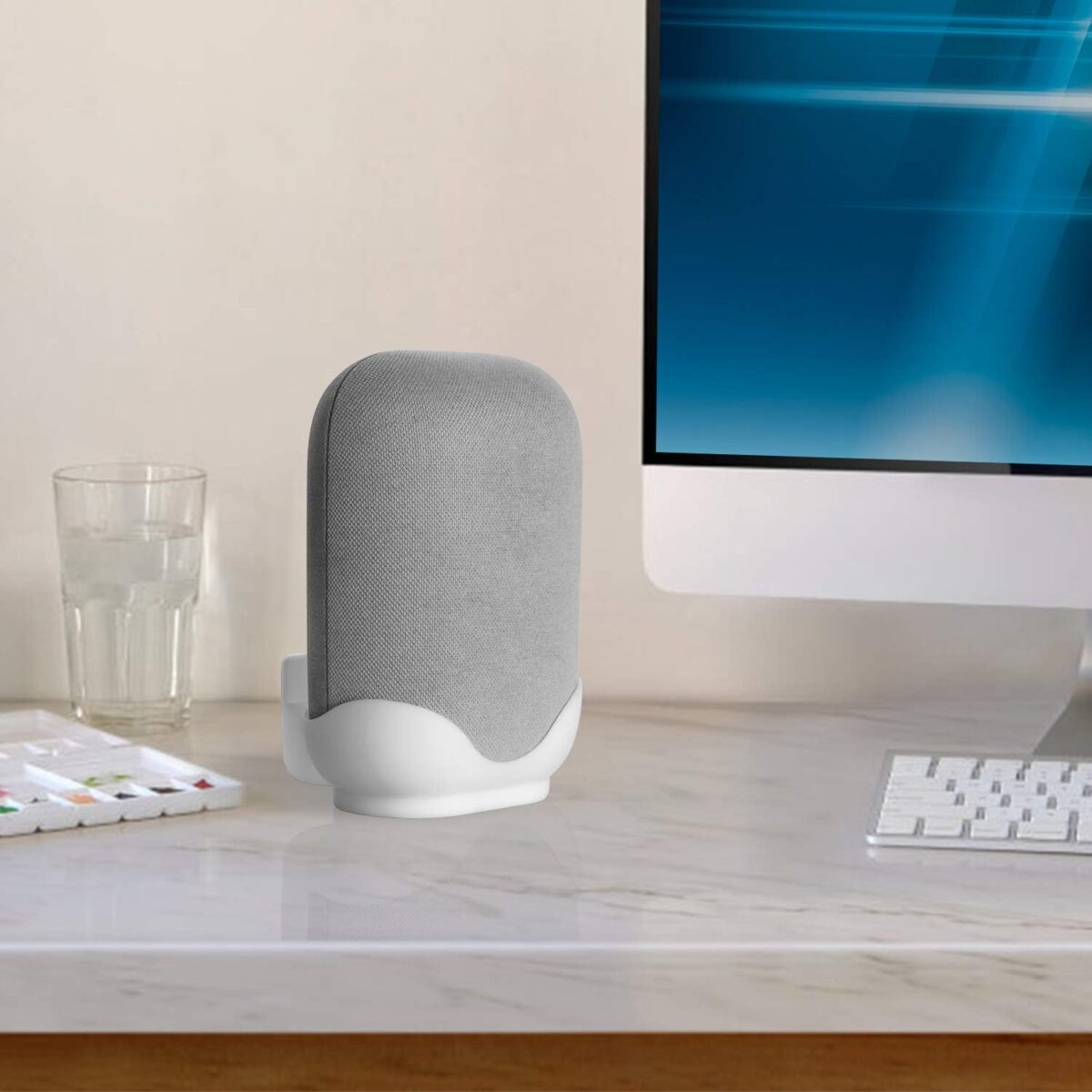 LeongLzt Ouligei Google Nest Audio Speaker Wall Mount/Bracket, in-Built Cable Management System & Easy Installation Speaker Holder Shelf Stand - Elegant & Durable Space Saving Accessory - Image 6