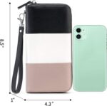 Womens Wallet RFID Blocking Genuine Leather Multi Credit Card Large Capacity Zip Around Clutch Travel Purse Wristlet - Image 7